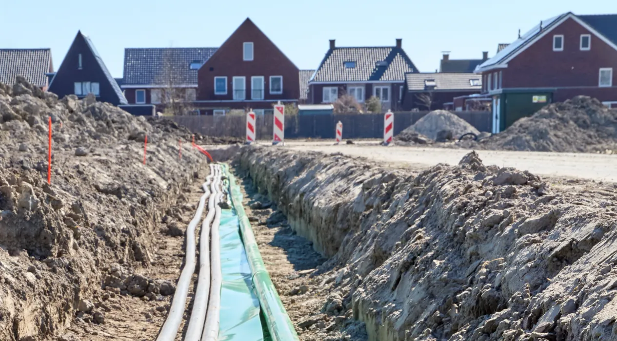 Combi aanleg energie en telecom glasvezel en coax door VIB Netwerken sectie afbeelding